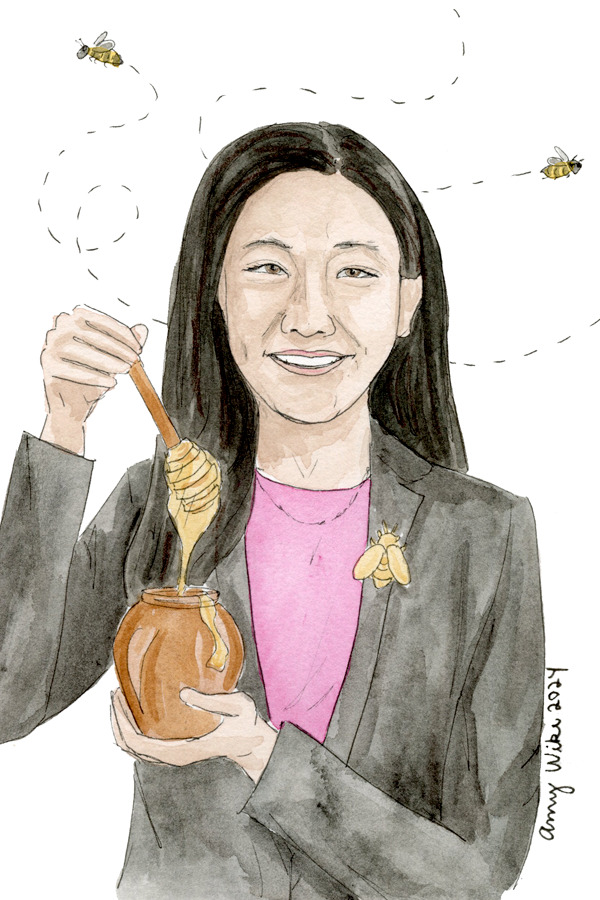 Illustration of 2024 STS finalist Charisse Zou by Amy Wike