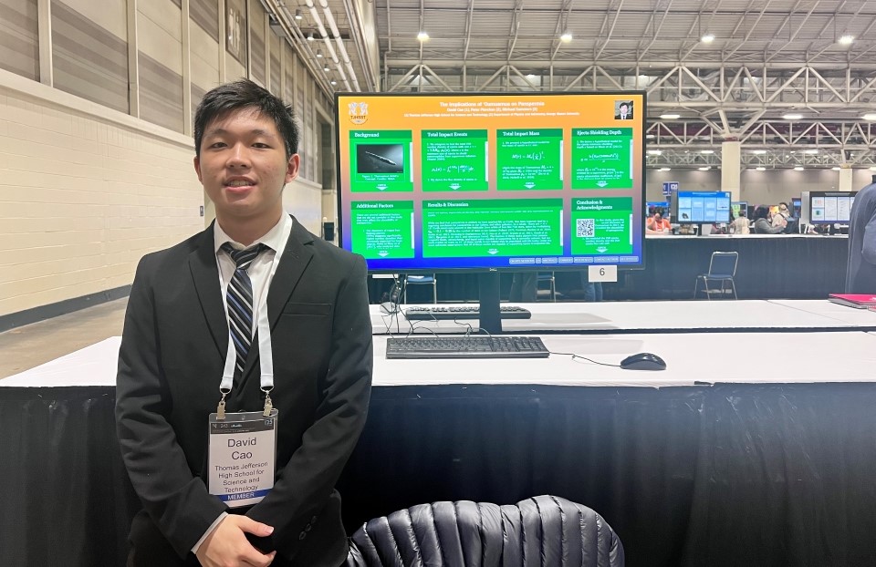 2024 Science Talent Search finalist David Lu Cao