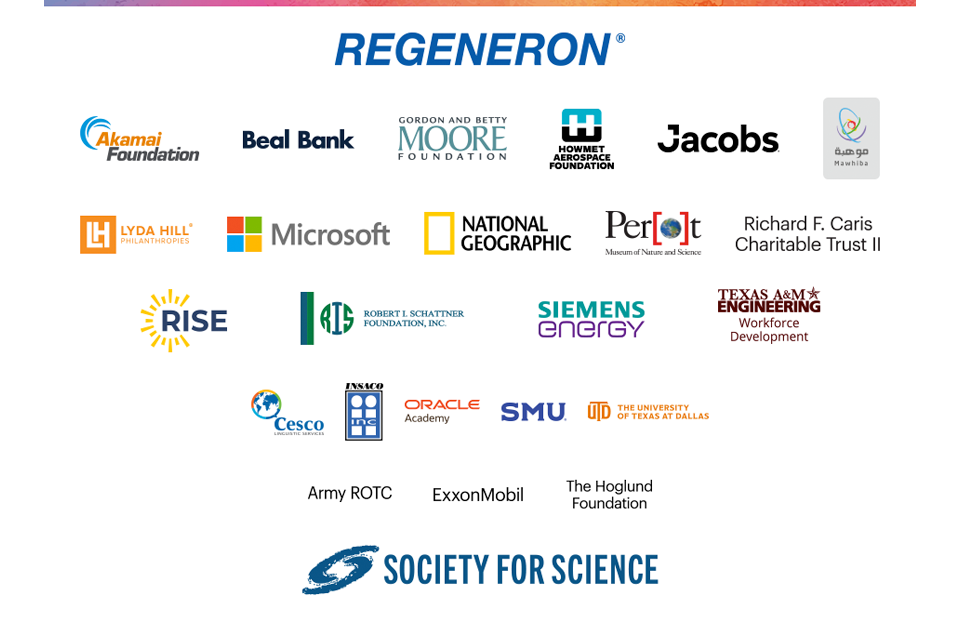 Sponsors logos for ISEF 2023 Dallas