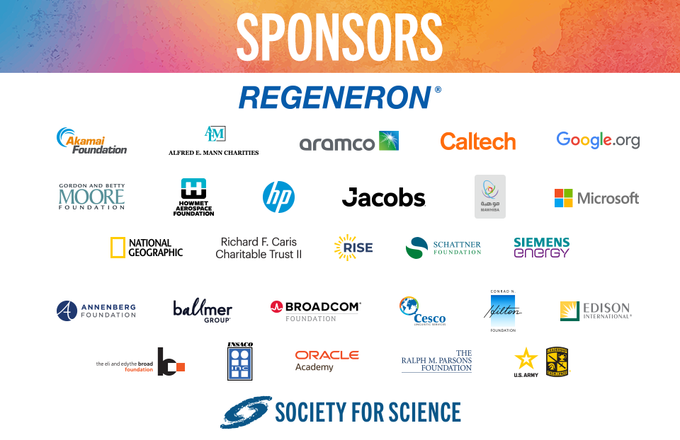 Sponsors logos for ISEF 2024 Los Angeles