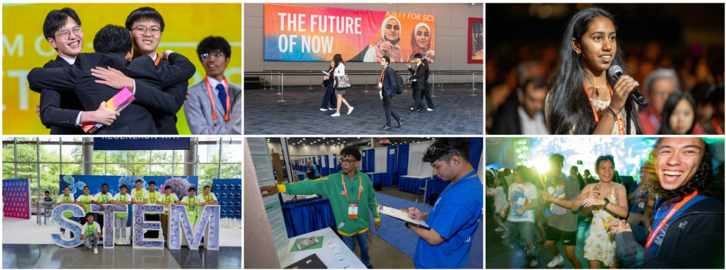 Collage of photos from Regeneron ISEF 2023 in Dallas