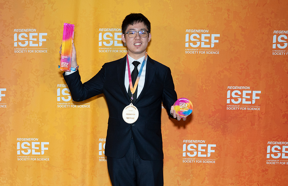 ISEF 2025: Ethan Yan, 15, of Groton, Massachusetts received the EU Contest for Young Scientists Award. Their project  will represent Regeneron ISEF at the EU Contest for Young Scientists to be held this September in Riga, Latvia.
