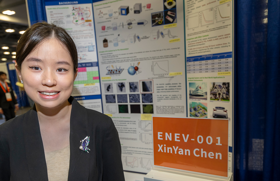 ISEF 2025: XinYan Chen, 17, of San Gabriel, California, received the $10,000 Craig R. Barrett Award for Innovation for her mobile indoor formaldehyde detector.