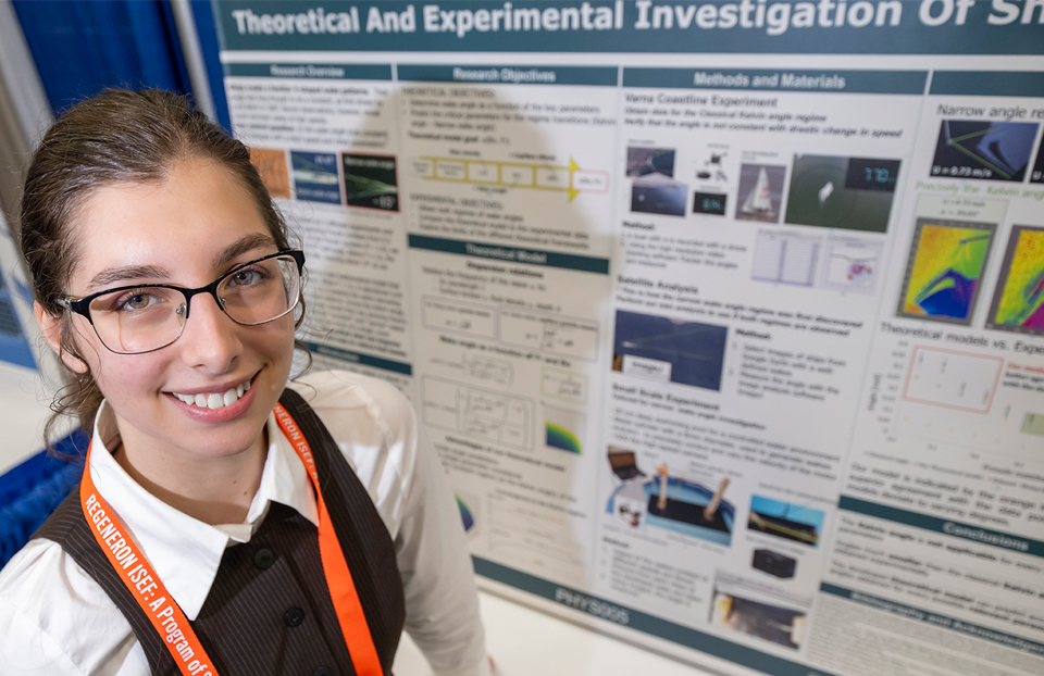 ISEF 2025: Aleksandra Petkova, 18, of Sofia, Bulgaria, received the $10,000 H. Robert Horvitz Prize for Fundamental Researchfor her research on the relationship between a boat’s speed and the shape of its wake.