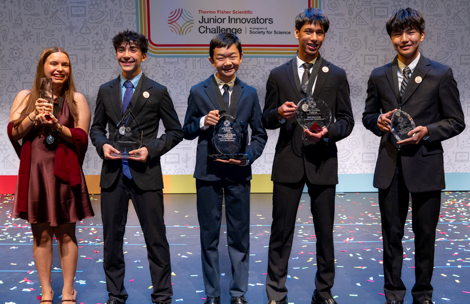 The winners of the 2025 Thermo Fisher Scientific Junior Innovators Challenge