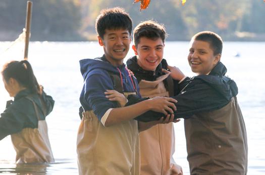 Kaien in the Chesapeake Bay with Omar Majzoub and Santiago Stone.