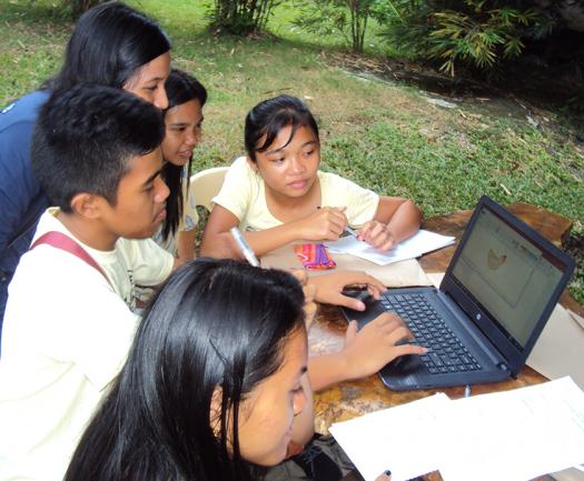 Students prepare informal research for the research planning competition. 