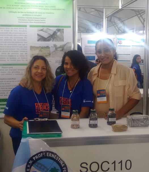 Francielly researched environmentally friendly and low-cost alternative construction materials.