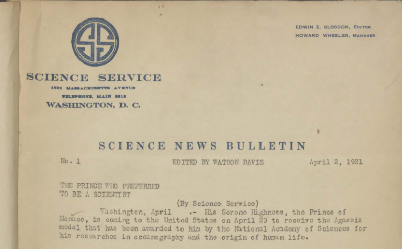 Step back in time with Science News - Society for Science