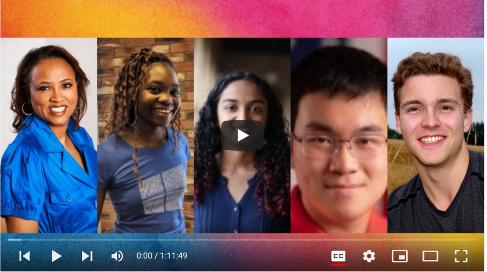 Virtual Regeneron ISEF video still 2021 Social Innovation Panel