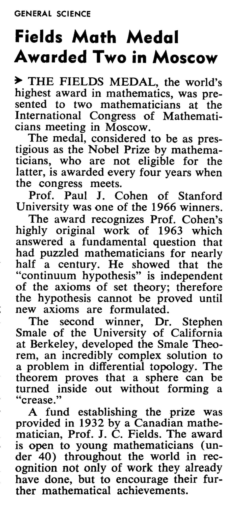 Notable Alumni - Paul Cohen