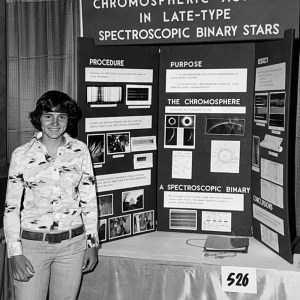 Notable Alumni - Alice Koniges with her project at the 1974 ISEF in Indianapolis, Indiana.