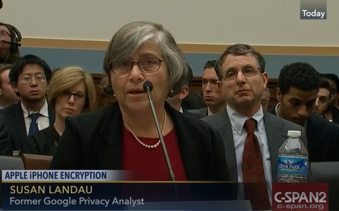 Notable Alumni Susan Landau (STS 1972): In 2016, Landau testified before Congress about smartphone encryption and the stakes involved in the security of mobile devices.