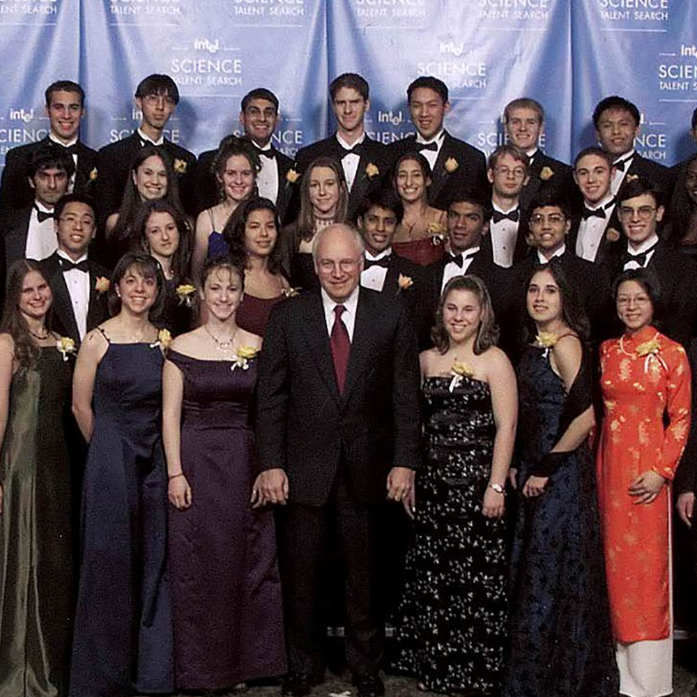STS finalists pose with Vice President Cheney at the Awards Gala