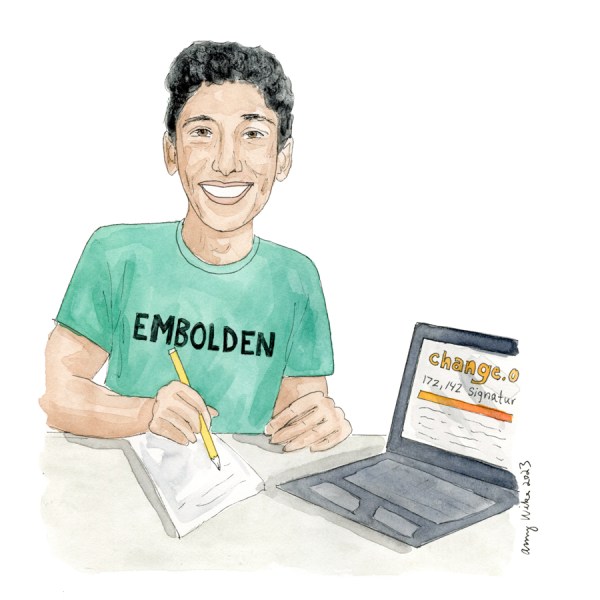 Illustration of 2023 STS finalist Siddhu Pachipala by Amy Wike
