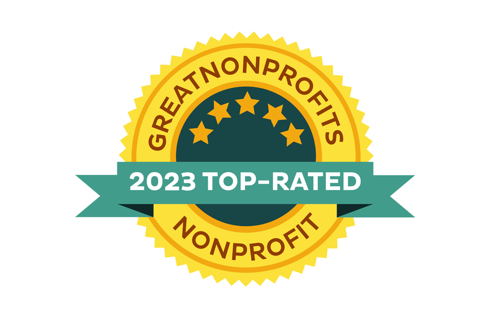 Great Nonprofits 2023 Top Rated award