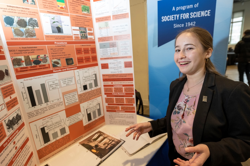 Ariella Blackman at her project board 2023