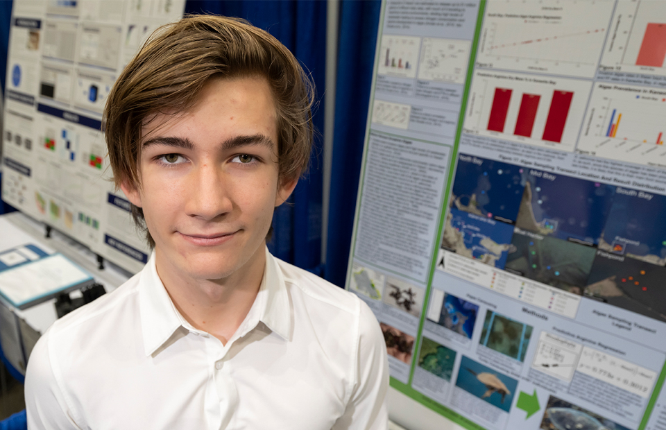 ISEF 2024: Maddux Alexander Springer, 18, of Honolulu, Hawaii, received the Peggy Scripps Award for Science Communication of $10,000 for his research into fibropapillomatosis (FP), a disease that is the primary cause of death in green sea turtles.