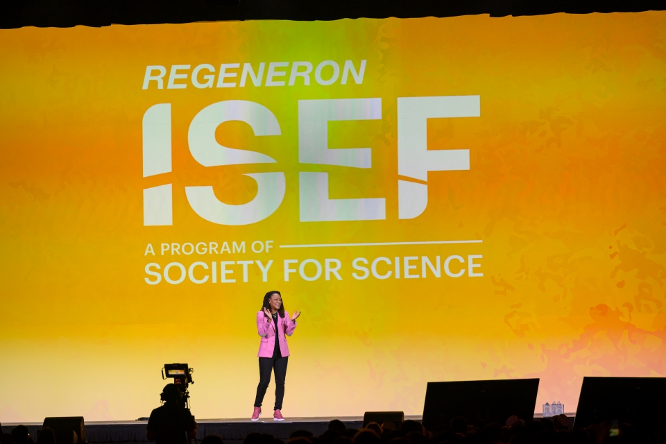A view of the stage at the Regeneron ISEF Opening Ceremony