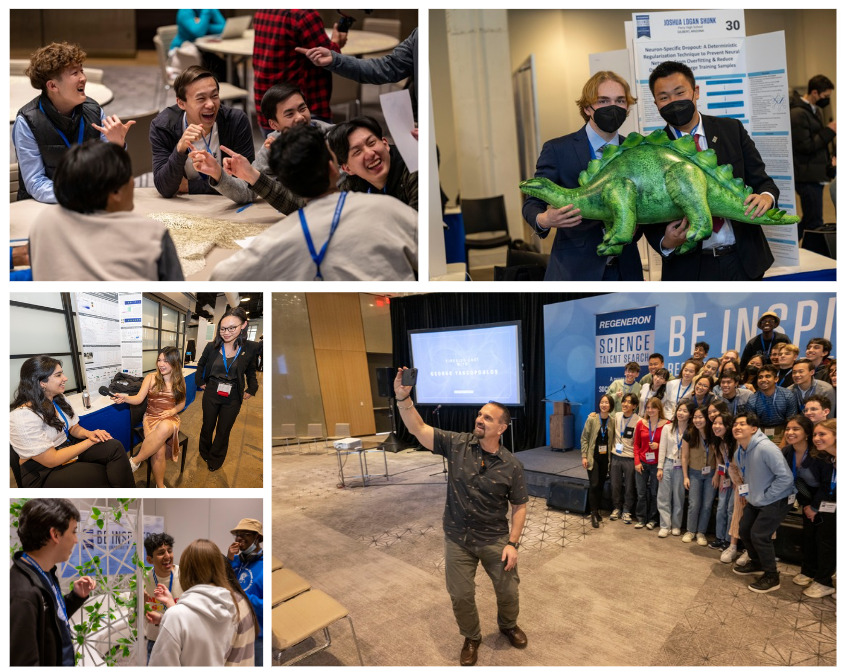 Collage of photos from Regeneron STS finals week 2023