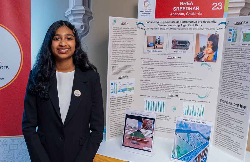 Finalist Rhea Sreedhar - 2024 Thermo Fisher Scientific JIC Junior Innovators Challenge Public Day Washington DC