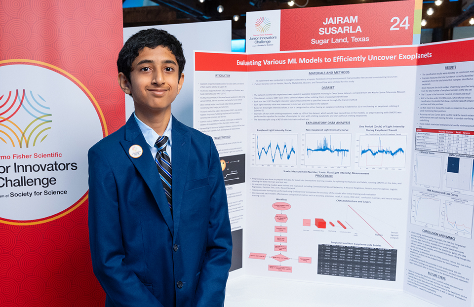 Finalist Jairam Susarla - 2024 Thermo Fisher Scientific JIC Junior Innovators Challenge Public Day Washington DC