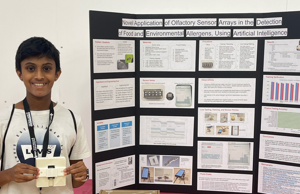 2024 Thermo Fisher JIC Finalist Samvith Mahadevan: Novel Application of Olfactory Sensor Arrays in the Detection of Food Allergens Using Artificial Intelligence