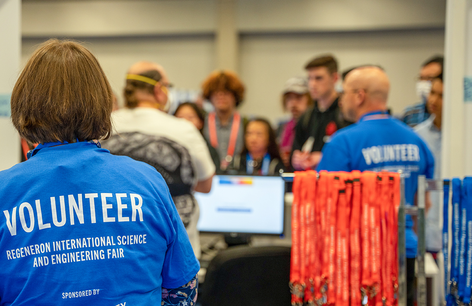 ISEF 2023 Dallas TX International Science and Engineering Fair - volunteer at Registration