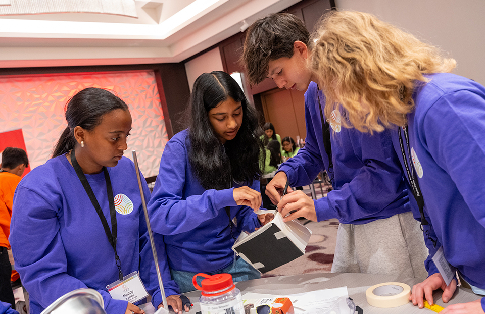 JIC 2024 Purple Team completing the Solar Powered House challenge.