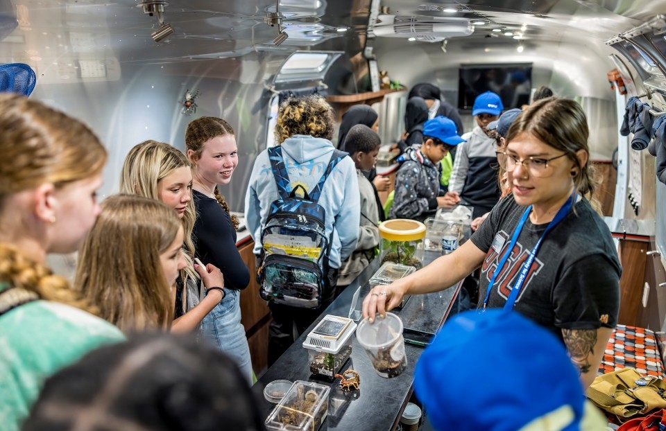 Students visit the BUGMobile at Regeneron ISEF