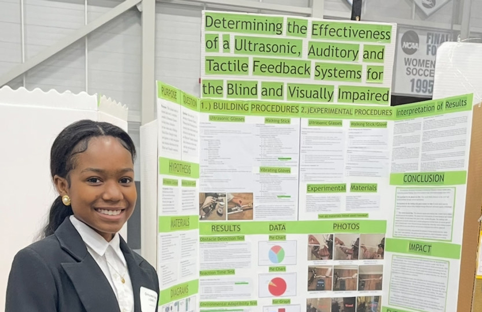 Student by project board.