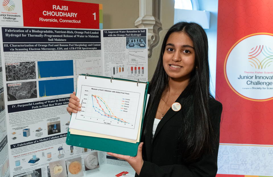 Rajsi Choudhary - Public Day for the finalists of the 2025 Thermo Fisher Scientific Junior Innovators Challenge