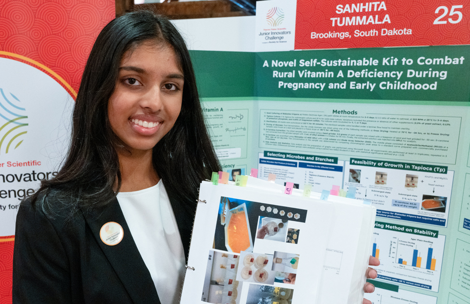 Sanhita Tummala - Public Day for the finalists of the 2025 Thermo Fisher Scientific Junior Innovators Challenge