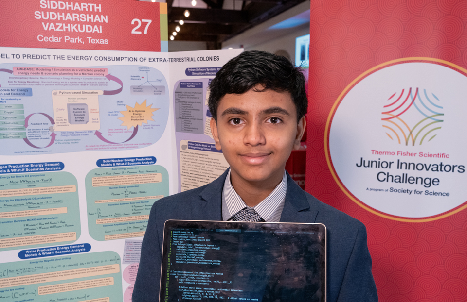 Siddharth Vazhkudai - Public Day for the finalists of the 2025 Thermo Fisher Scientific Junior Innovators Challenge