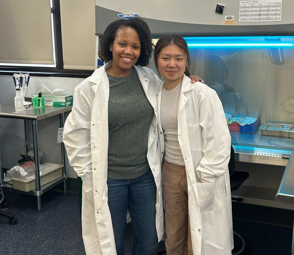 Claire Jiang with mentor. STS 2026 Finalist.