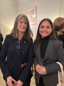 Regeneron ISEF alum, Aarushi Pandey with Nobel Laureate, Mary Brunkow