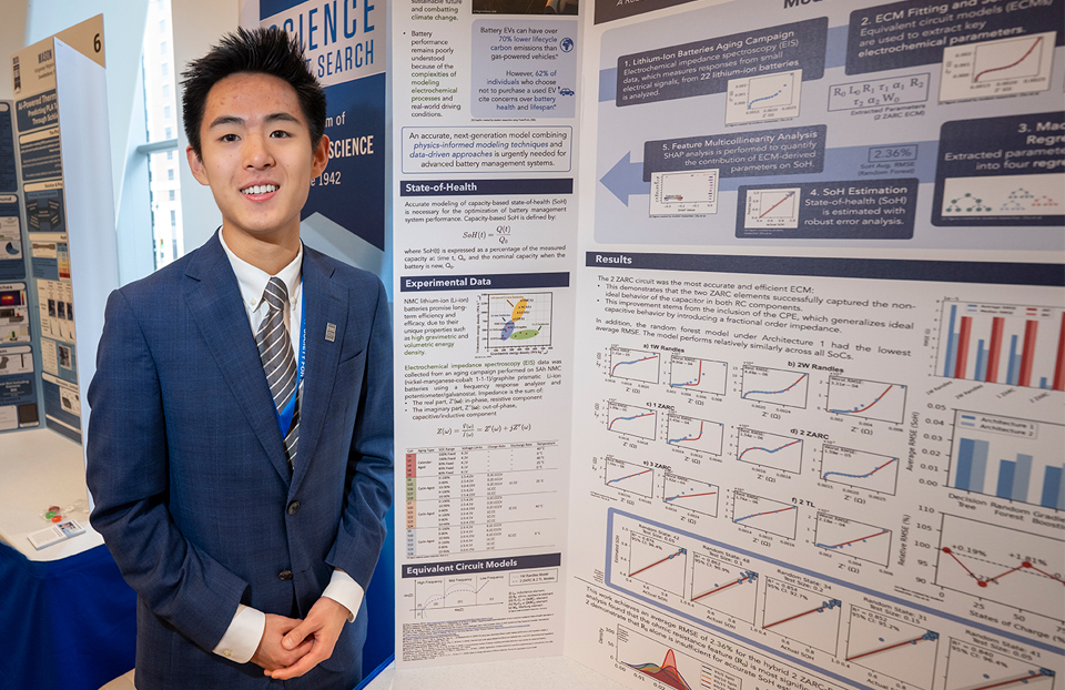 2026 Science Talent Search Finalist Colin Jie Chu with their project at Public Day, March 8, 2026,