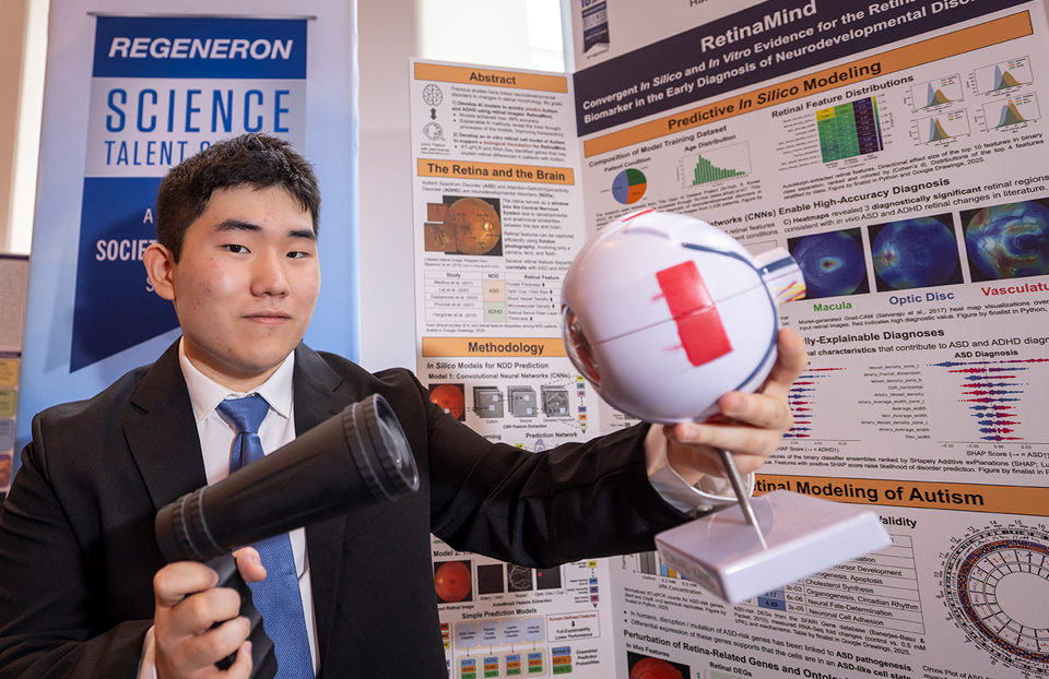 2026 Science Talent Search Finalist Edward Kang with their project at Public Day, March 8, 2026,
