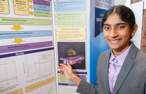 2026 Science Talent Search Finalist Khushi Karthikeyan with their project at Public Day, March 8, 2026, Washington DC