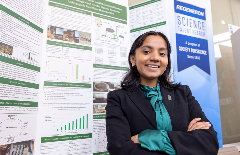 2026 Science Talent Search Finalist Ananya Nagendra with their project at Public Day, March 8, 2026, Washington DC