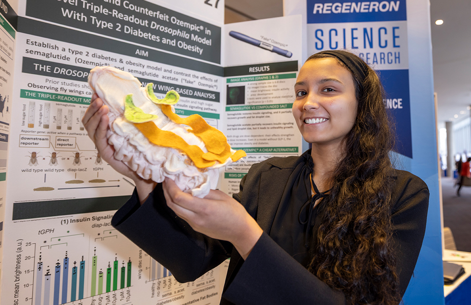 2026 Science Talent Search Finalist Kaya Parikh with their project at Public Day, March 8, 2026, Washington DC