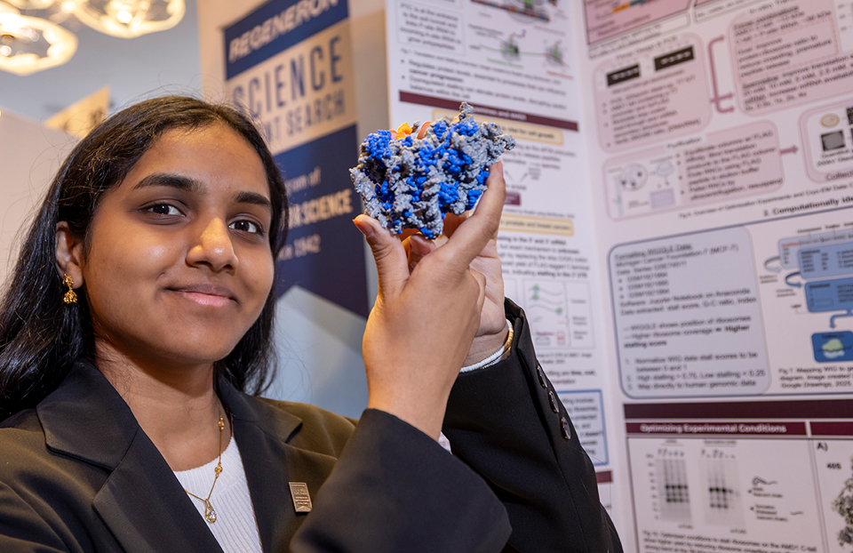 2026 Science Talent Search Finalist Aashritha Penumudi with their project at Public Day, March 8, 2026, Washington DC