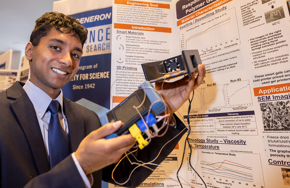 2026 Science Talent Search Finalist Vallabh Ramesh with their project at Public Day, March 8, 2026, Washington DC