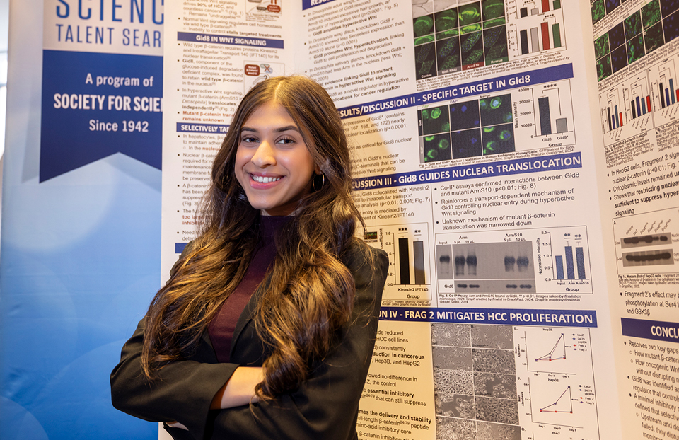 2026 Science Talent Search Finalist Ashka Shah with their project at Public Day, March 8, 2026, Washington DC