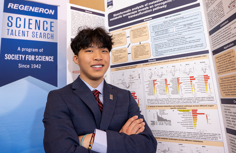 2026 Science Talent Search Finalist Jonathan Yan with their project at Public Day, March 8, 2026, Washington DC