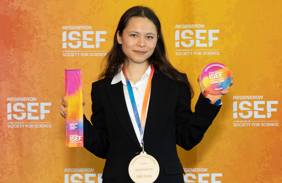 ISEF 2026: Illaria Liedtke, 17, of Rye, New York, received the $10,000 H. Robert Horvitz Prize for Fundamental Research for for studying brain cells using magnets.