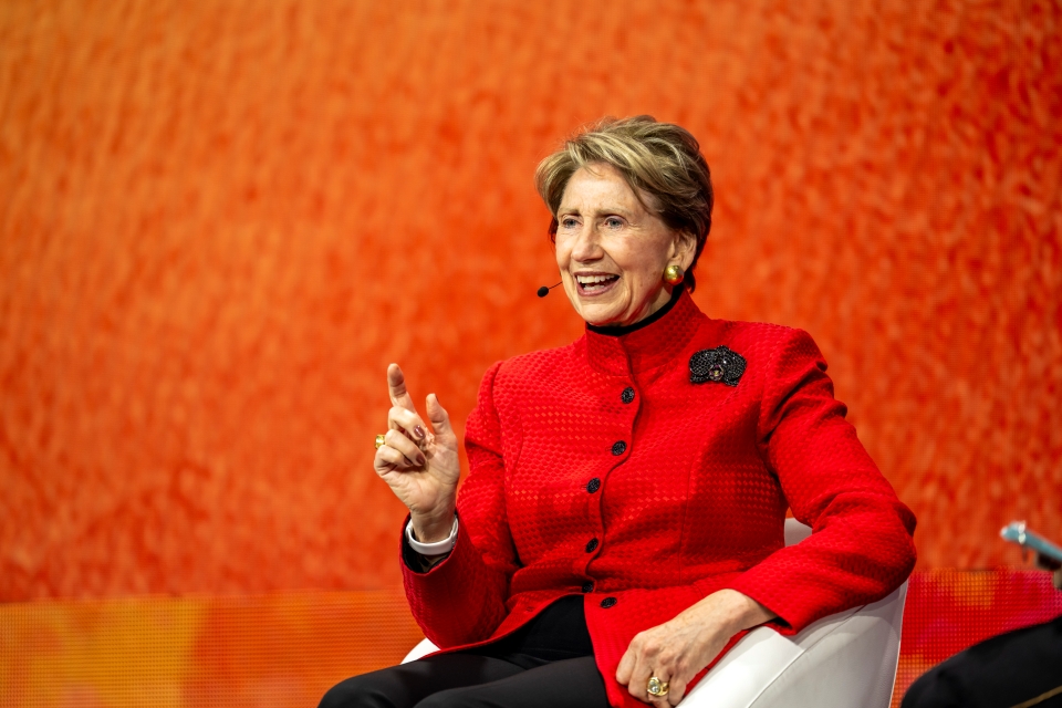 Ambassador Barbara Barrett speaking at the Opening Ceremony