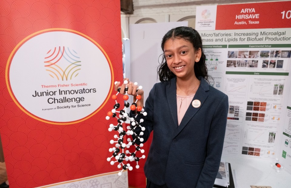 Arya Hirsave - Public Day for the finalists of the 2025 Thermo Fisher Scientific Junior Innovators Challenge