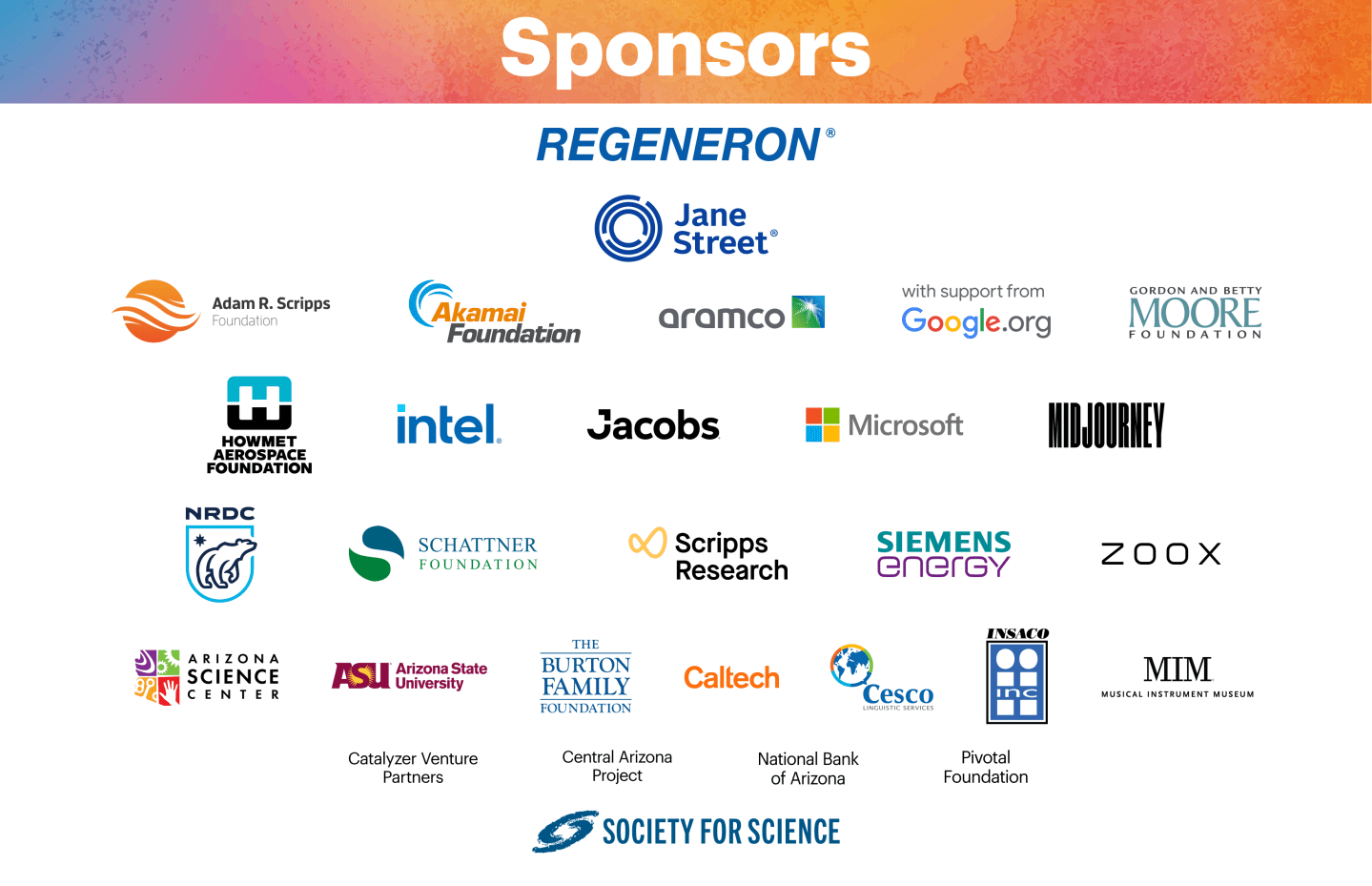ISEF 2026 Sponsor Leaderboard