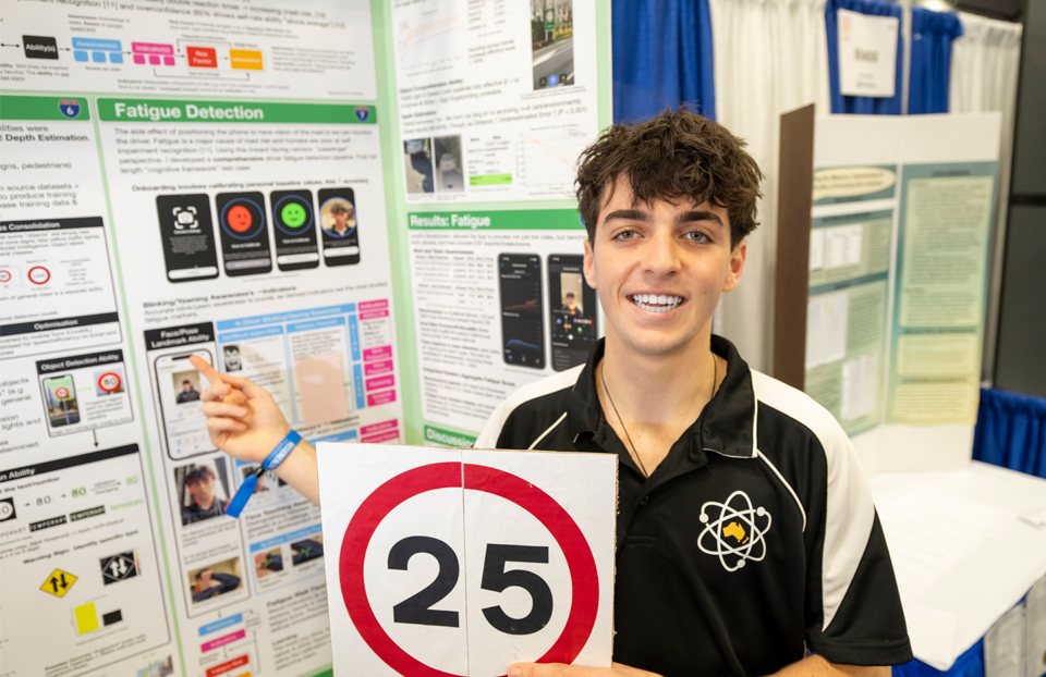 2025 ISEF finalists Jesse Rumball-Smith in Columbus Ohio.